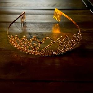 Rose gold metal 21st bday tiara